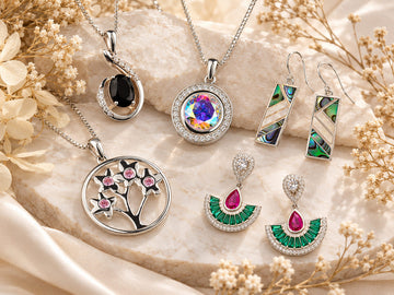 Lisver sterling silver jewelry gift selection with pendants and earrings